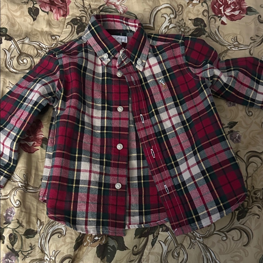 Ralph Lauren baby boys plaid button up